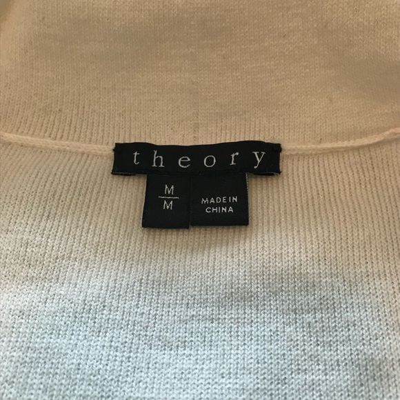 Theory Trincy Evian Open Front Long Cardigan Ivory - Picture 3 of 6